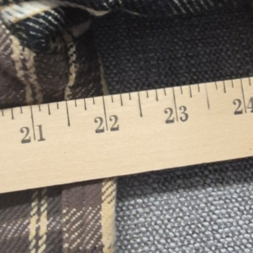 VTG St. John Bay men's brown plaid flannel button up long sleeve shirt LG Cotton - Picture 14 of 14